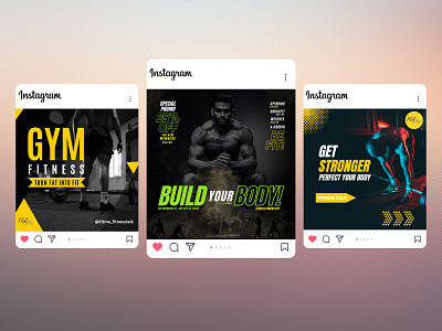 FITNESS SOCIAL POST DESIGN branding design elegant logo design fitness font logo design graphic design gym illustration instagrampostdesign letterhead design logo social media post social post design ui vector