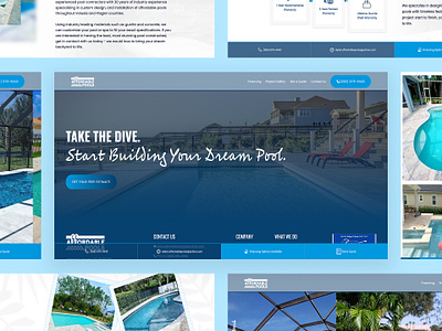 Pool Builder Website Design For Affordable Pools branding ui ux web design web development webflow