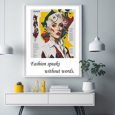 Abstract Fashion Magazine Art Canvas Painting Retro Fashion abstract art aesthetic aesthetic print aesthetic printable aesthetic wall art ai artist desigh design downloadable fashion fashion magazine graphic design illustration