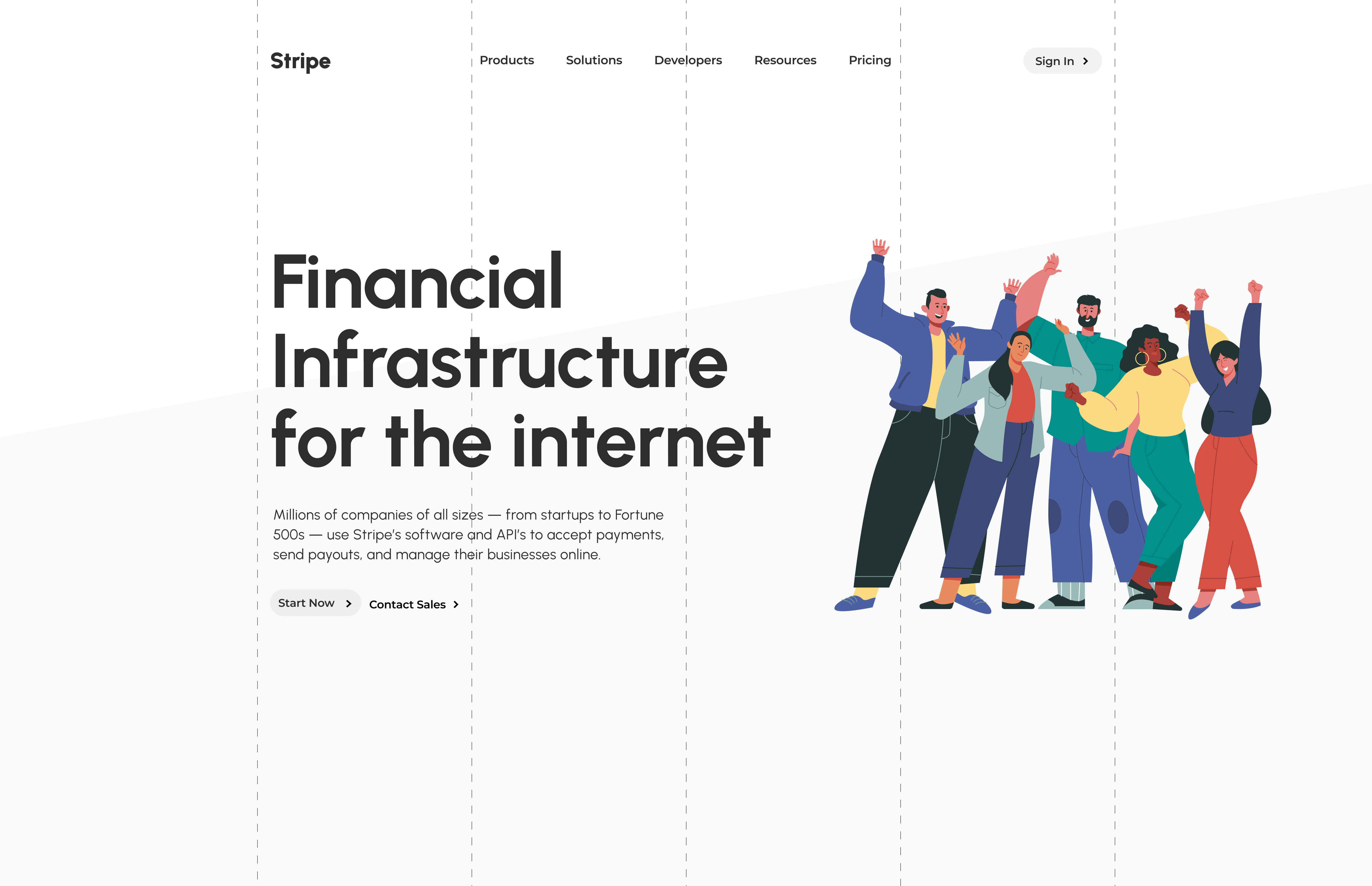 Stripe - Home Page app branding design graphic design illustration logo mini new trending typography ui ux vector web webdesign website