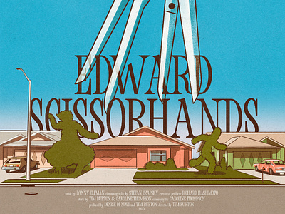 Edward Scissorhands x poster cinema design graphic design illustration movieart movieposter poster print