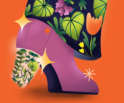 We took a stroll in the garden art drawing editorial illustration illustration art