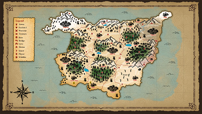 Fantasy Map Assets Pack Lite cartography dungeons dragons fantasy map game asset game design game ui map old map pirate map vintage map world map