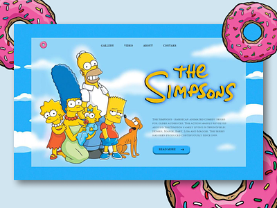 Design concept for the site about "The Simpsons" design ui ux
