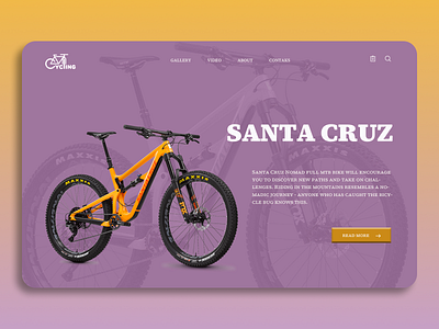 Design concept for a website selling bicycles branding concept design ui uiux ux website