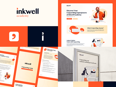 Inkwell Visual Identity 🖋 artwork brand branding contentcreation copywriting graphic design identity illustration logo logo design marketing ui uiuxdesign vector visualdesign