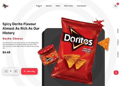 Doritos web design branding design doritos graphic design ui uiesign uiuxdesign ux webdesign