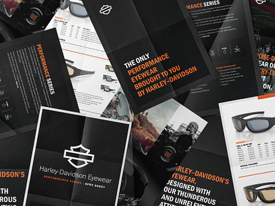 Harley-Davidson Eyewear Marketing Collateral campaign design harley davidson marketing collateral print product launch