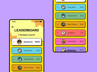 019 - Leaderboard dailyui design ui ui design ux uxui