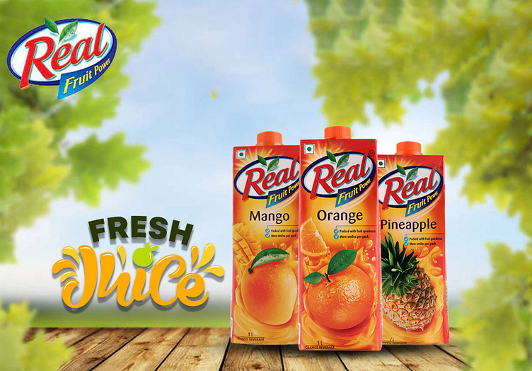 Real Fruit juse banner design by rahul jaiswal on Dribbble