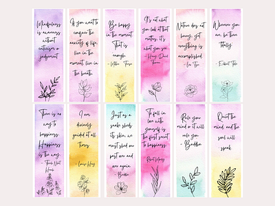Bookmarks- Book lover quotes background book lover bookmarks quotes watercolor