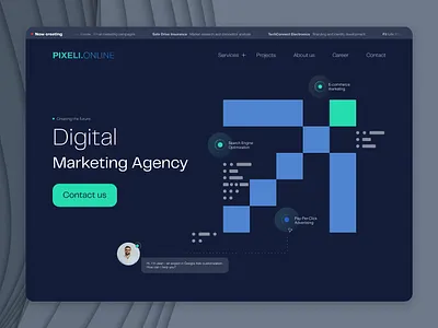 Landing page for Marketing agency design landing ui ux website