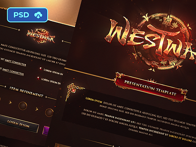 Metin2 Server Presentation Template - Westwar fantasy game logo l2 lineage2 logo template logo text effect metin2 mmorpg