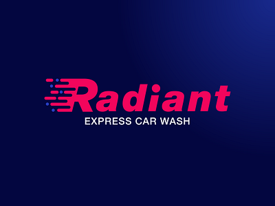 Radiant Express Car Wash branding car car wash express logo tech