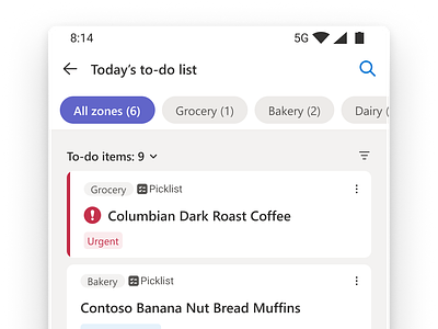 Store To-do List app checklist design employee grocery inventory list mobile operations power apps store to do ui ux