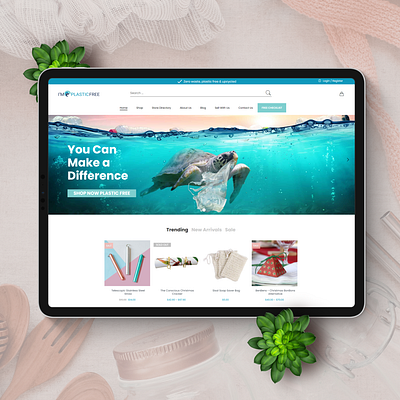 I'm Plastic Free - A Sustainable eCommerce Platform branding ecommerce graphic design ui ux website