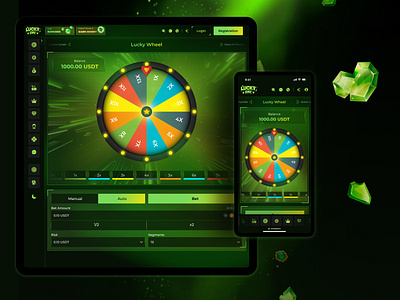 Wheel Gambling Game | Casino | iGaming app betting casino design figma gambling igaming ui ux wheel