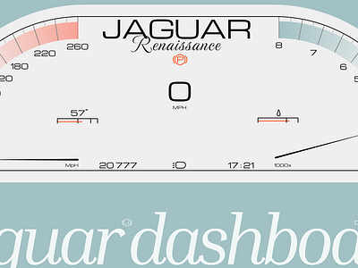 Jaguar Dashboard car classic dailyui dailyui034 dailyui34 dashboard jaguar oldschool retro retrowave sportcar typography vintage