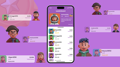 Leaderboard design figma gamefication gaming interaction design iphone leaderboard ui user experience user interface