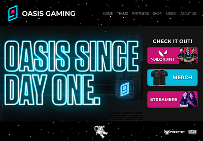 Oasis Gaming (Landing Page) design gaming graphic design landing page ui