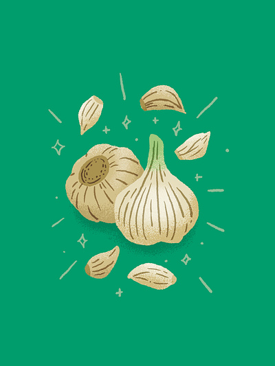 Pungent Vibes Only aromatics cooking flavor garlic illustration pungent texture