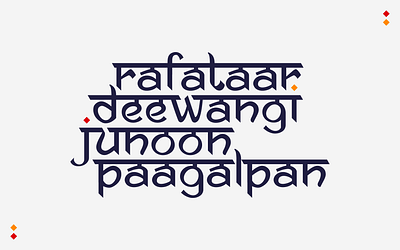 Rafataar-Deewangi-Junoon-Paagalpan Typography banner ads brand branding design graphic design illustration logo motion graphics portrait social media design thekishanmodi typography ui
