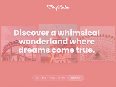 Theme Park Website Landing Page UI Design barbie figma landingpage theme park ui ux webdesign website website design