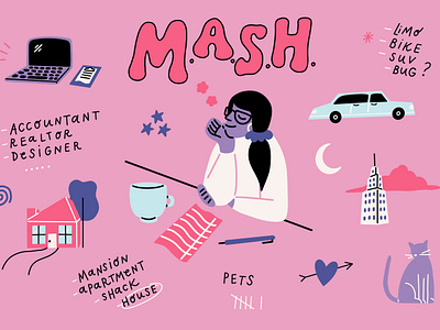 MASH article on Apartment Therapy design editorial graphic design illustration