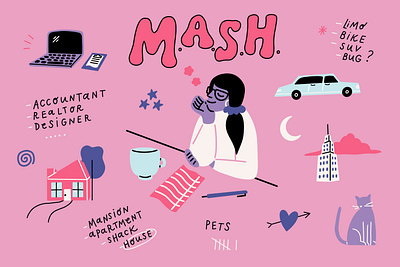 MASH article on Apartment Therapy design editorial graphic design illustration