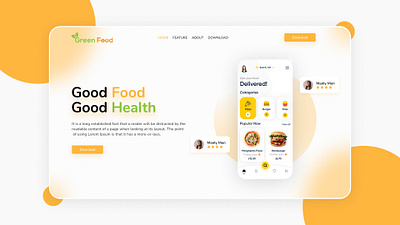 Food webdesign appdesign ecommerce figma food fooddesign landingpage photoshop uiux web webdesign