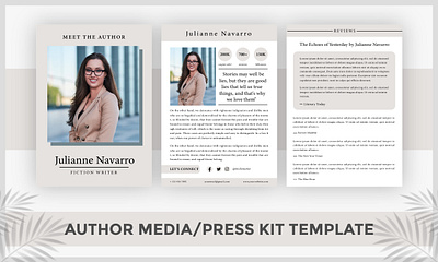 AUTHOR MEDIA KIT TEMPLATE DESIGN author branding business design epk epk kit family graphic design how to find epk illustration kit media presskit social