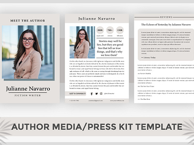 AUTHOR MEDIA KIT TEMPLATE DESIGN author branding business design epk epk kit family graphic design how to find epk illustration kit media presskit social