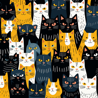 Cat Pattern cat design graphic design illustration vector
