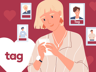 Tag - A totally natural way to meet someone in real life app dating mobile social uiux