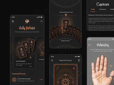 Astrology App design astrology graphic design illustration ux uxdesign