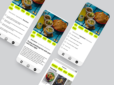 Mobile Recipe app app design food mobile product design social media ui ux