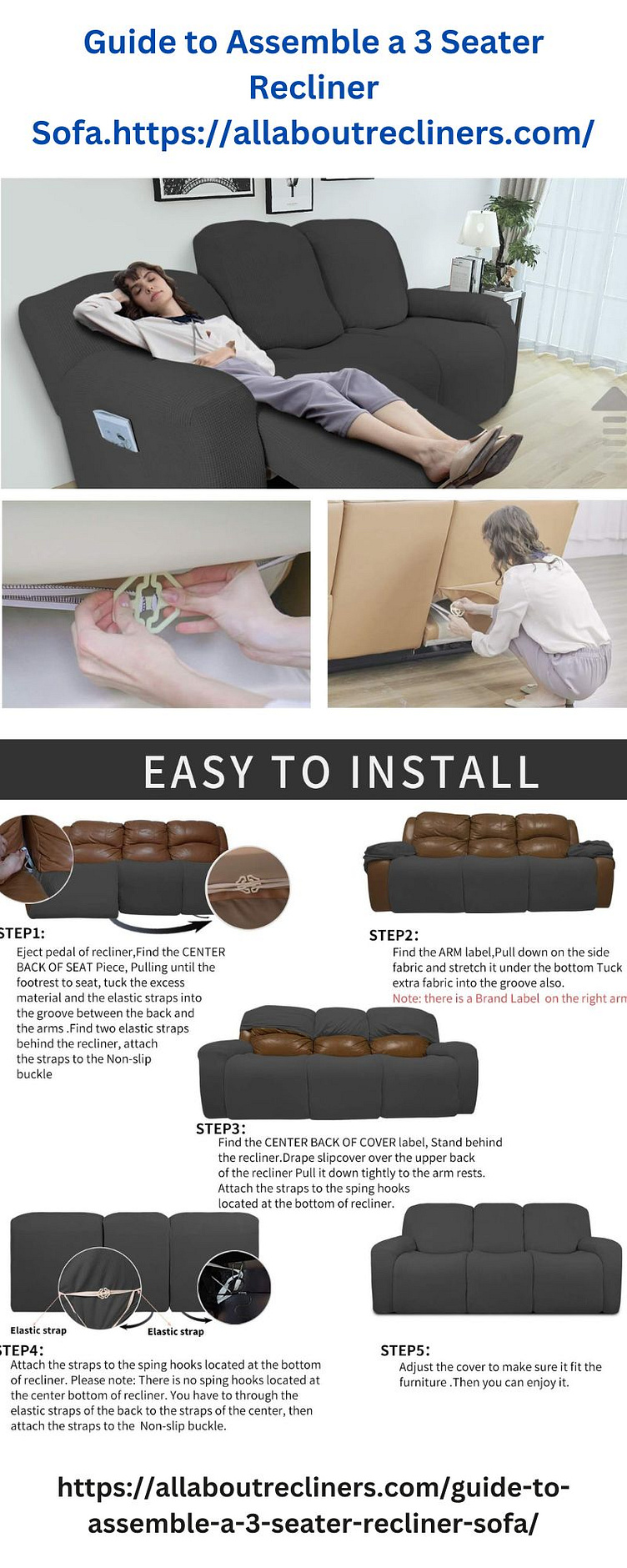 Guide to Assemble a 3 Seater Recliner Sofa by Aria hutton on Dribbble