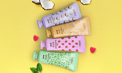 Hand Cream Packaging Design 3d design bottle mockup branding cosmetic label cosmetic packaging free mockup free mockup psd hand cream hand cream packaging label label design packaging pouch design skin care skincare product design tube design for cosmetics tube label