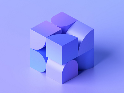 Cube 3d abstract background blender blocks branding clean concept cube design geometric illustration minimalist render shape simple