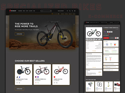 Specialized bikes - e-commerce redesign concept adobe photoshop bikes website design e commerce e commerce design figma figma design ui uiux site user flow ux web design web designer website for bikes