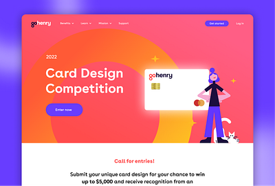Design competition landing page ui uxui visual design