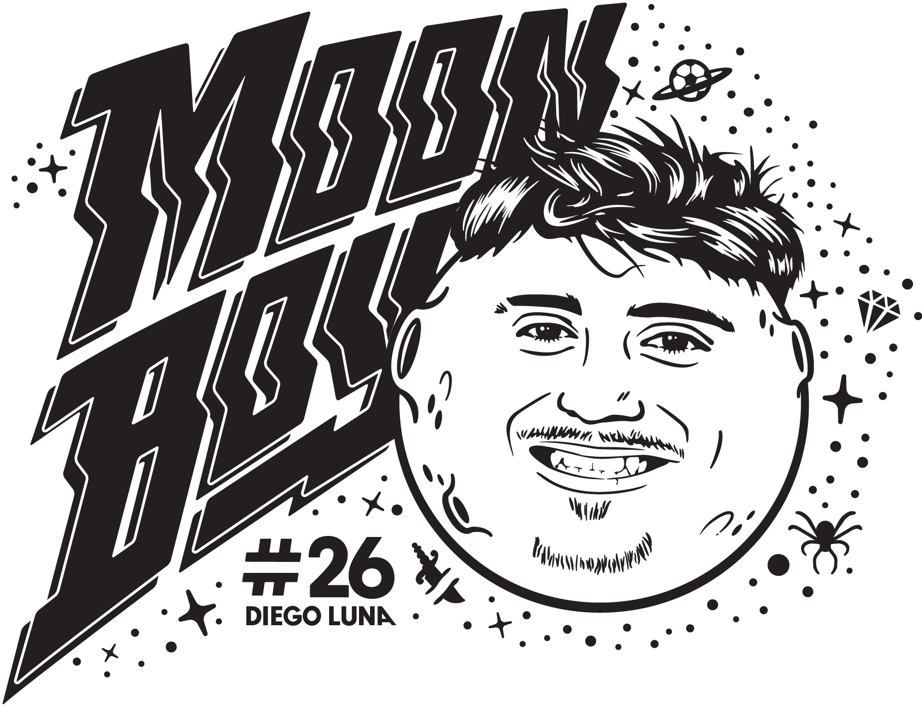 Moon Boy football hand lettering illustration lettering mls real salt lake rsl soccer sports sportsdesign type typography