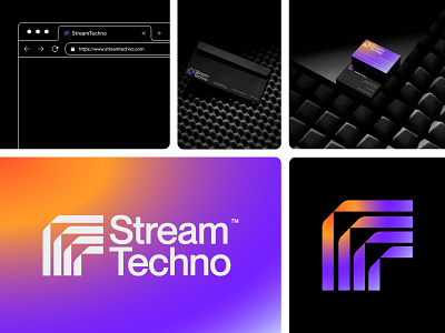 StreamTechno™— Logo Design brand brand identity branding clean concept design graphic design illustration lettermark logo logomark logotype minimal modern music typography ui visual identity