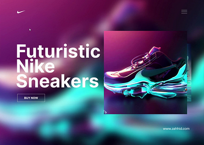 Futuristic Nike Sneakers UI Design branding design figma landing page nike sneaker ui ui ux web design wordpress