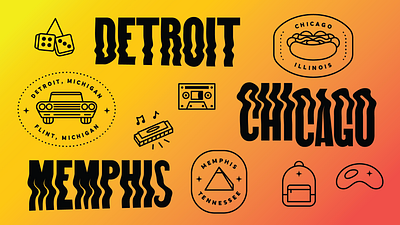 Hip-hop 50: Detroit, Chicago, Memphis backpack bean car chevy chicago detroit dice ford harmonica hip hop hiphop hot dog memphis npr pyramid rap