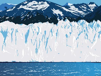 Glaciar Perito Moreno - Argentina design diseño dribbble illustration illustrator ilustración logo vector