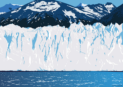 Glaciar Perito Moreno - Argentina design diseño dribbble illustration illustrator ilustración logo vector