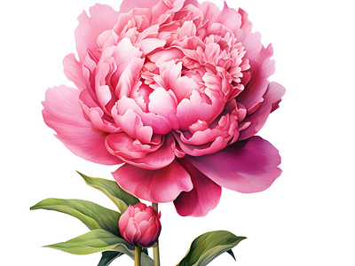 Pink Peony clip art illustration design flowers flowers illustration illustration peony illustration pink peony watercolour flowers watercolour illustration wedding flowers wedding venue flowers