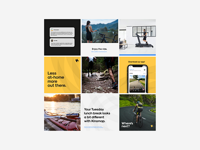 Kinomap branding digital design feed kinomap map sports training