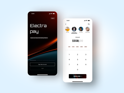 Mobile Banking App UI | ElectraPat app banking bankingapp design money online pay payment secure send transaction ui userinterface wallet